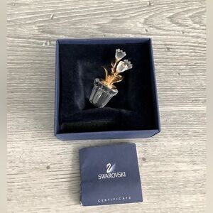 SWAROVSKI CRYSTAL MOMENTS MEMORIES RETIRED FLOWER POT